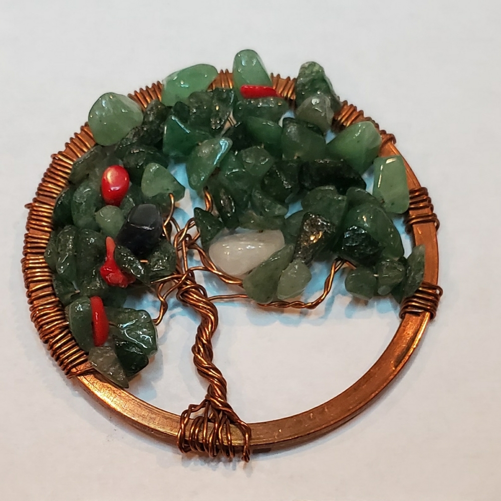 Crystal Tree of Life Necklace Pendant